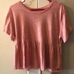 Hollister pink babydoll top